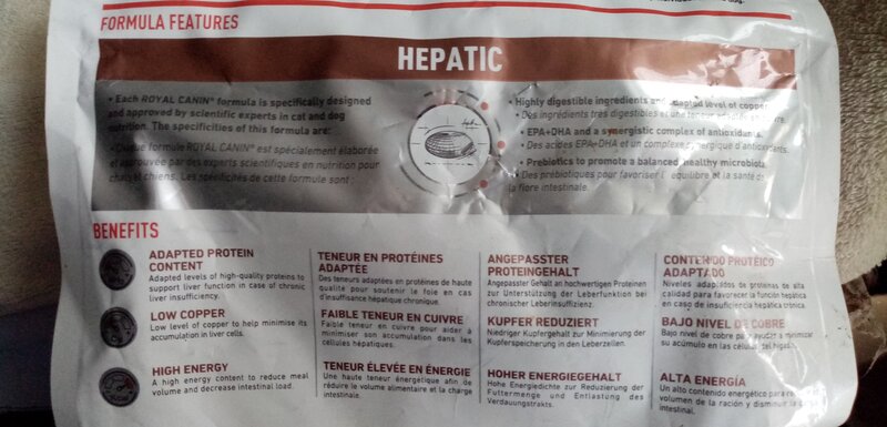 Hrana pt. pisici Hepatic Veterinary 2kg (gratuit, expirat, vedeti in poze)