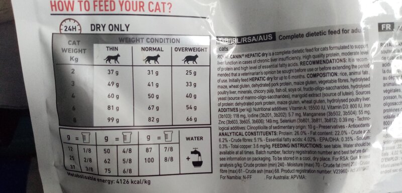 Hrana pt. pisici Hepatic Veterinary 2kg (gratuit, expirat, vedeti in poze)